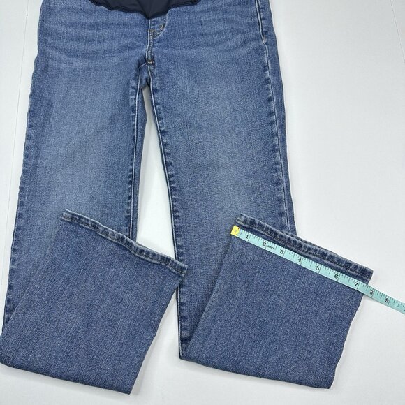 Madewell Women’s Blue Maternity‎ Kick Out Over-The-Belly Jeans W25-30/L26.5 - Picture 12 of 13